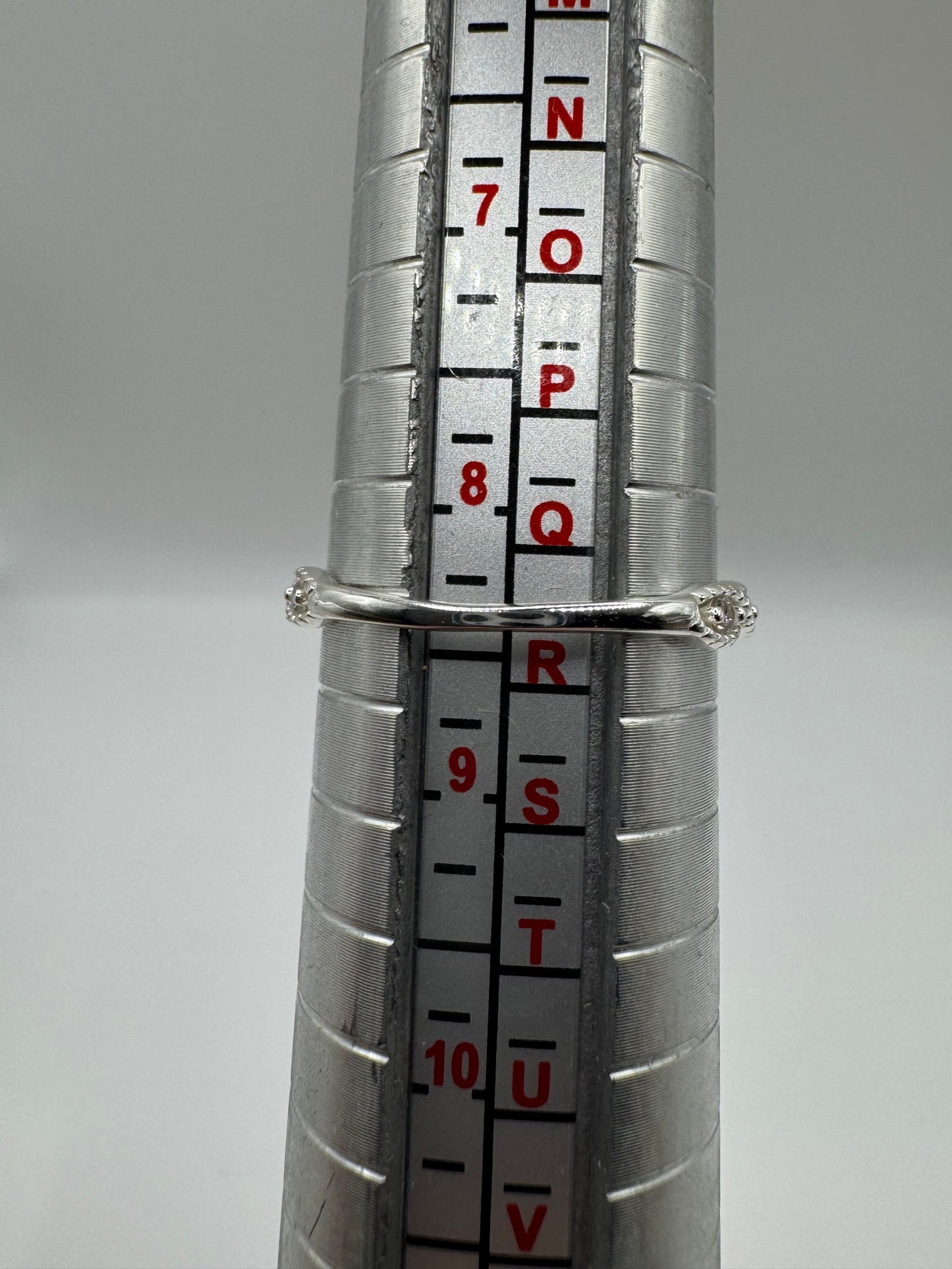 Silver cz 3/4 eternity ring