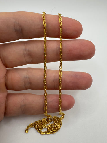 9ct gold mariner link chain 18 (18”)
