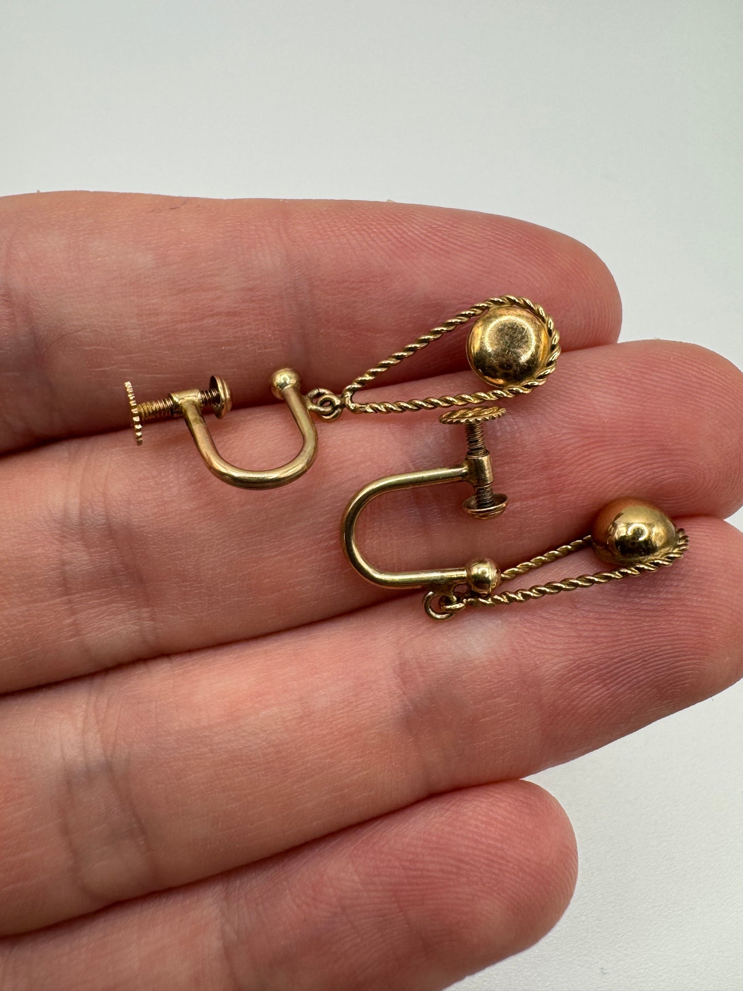 Antique 9ct gold earrings
