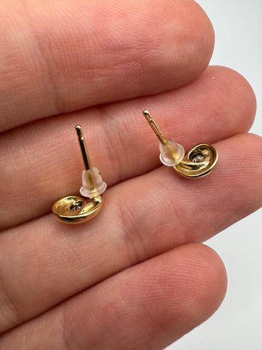 9ct gold diamond earrings