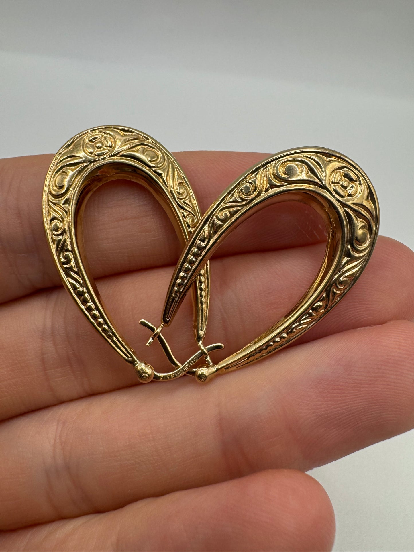 9ct gold creole earrings