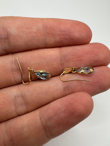 9ct gold topaz earrings