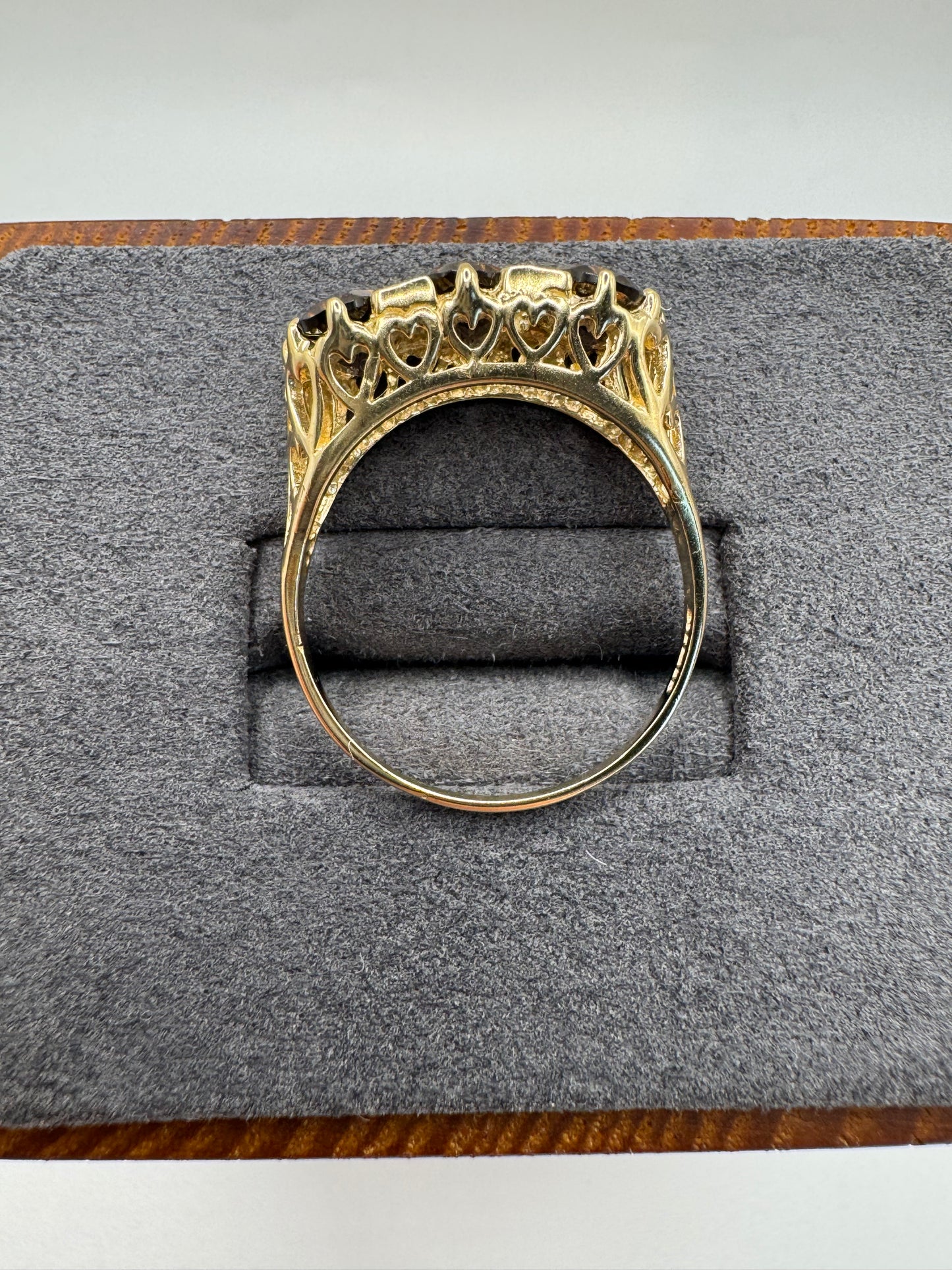 9ct gold Smokey quartz ring
