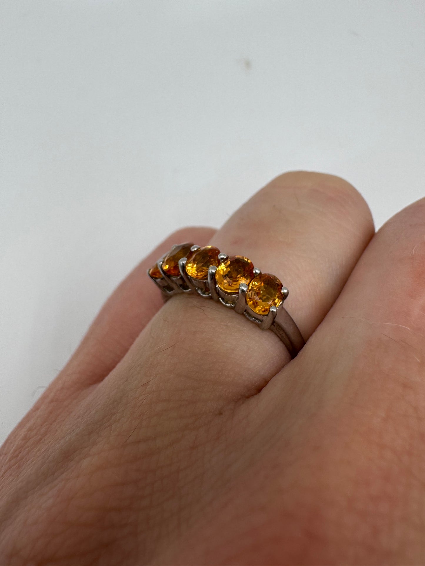 Silver topaz ring