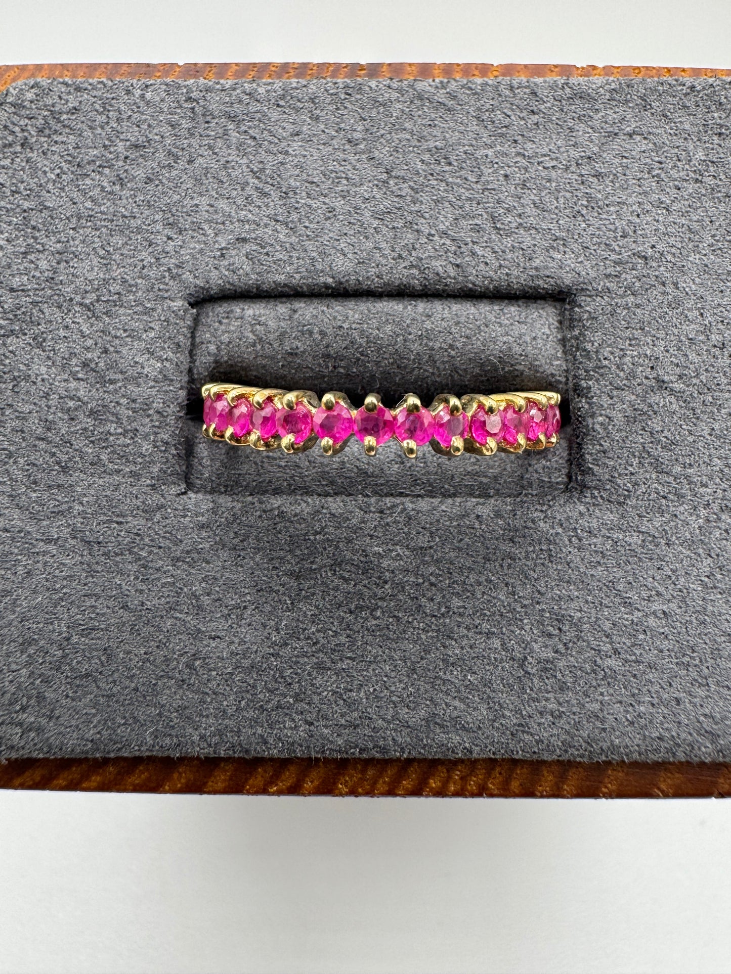 9ct gold ruby full eternity ring