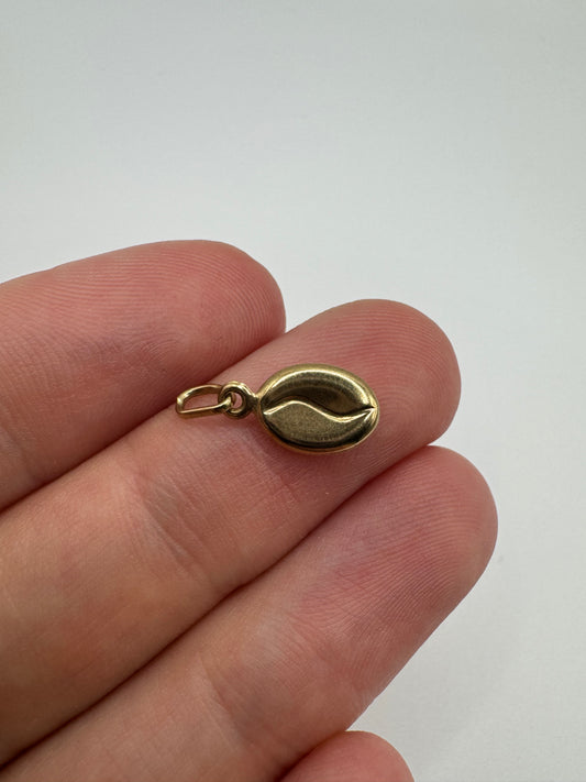 9ct gold coffee bean charm