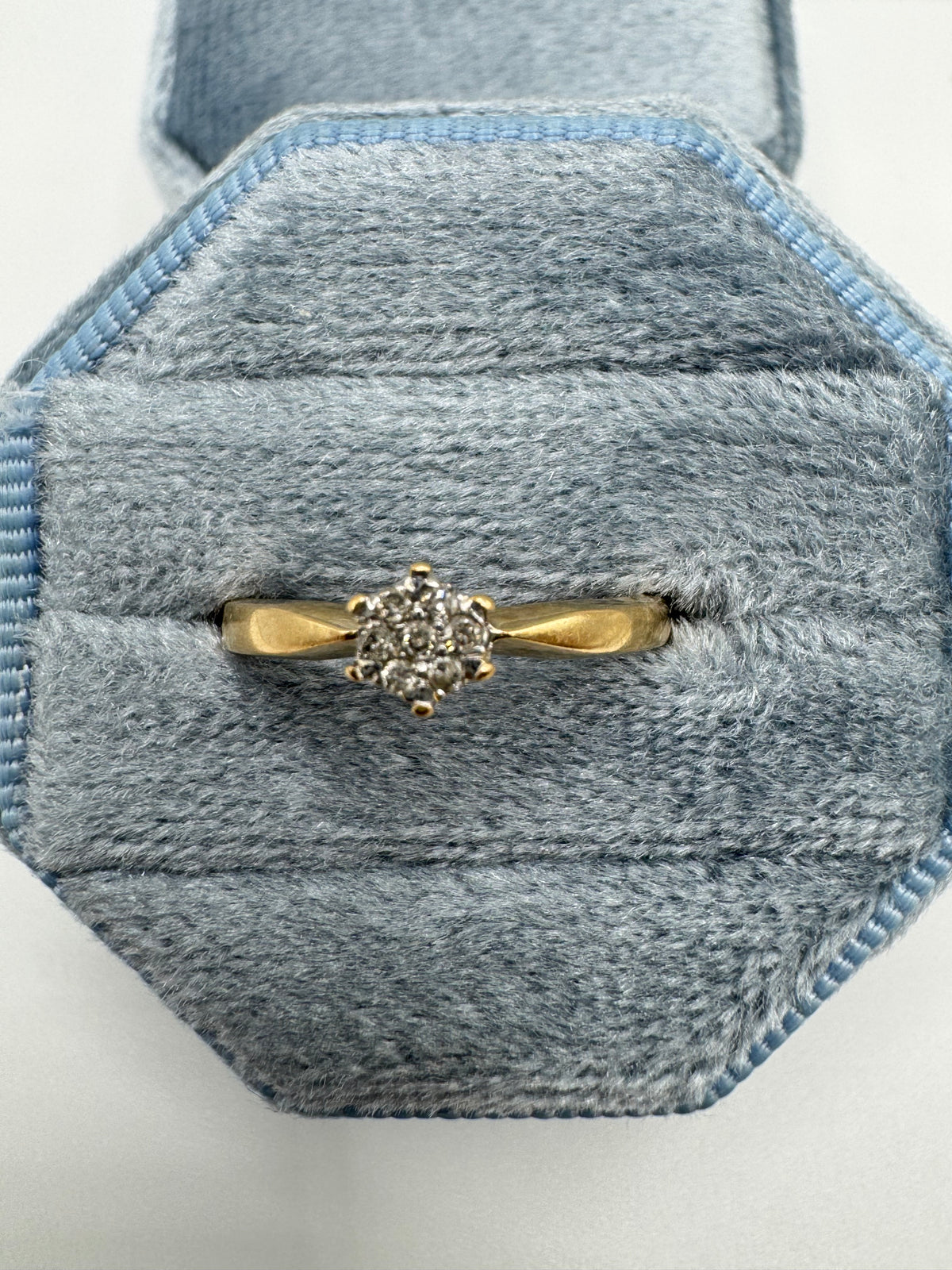18ct gold diamond cluster ring
