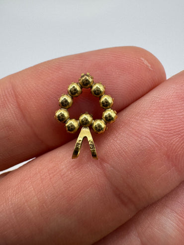 9ct gold ruby and cz pendant