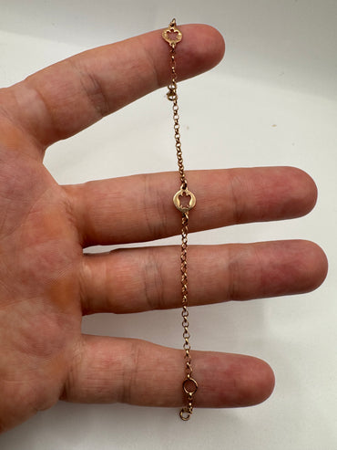 9ct rose gold angel bracelet