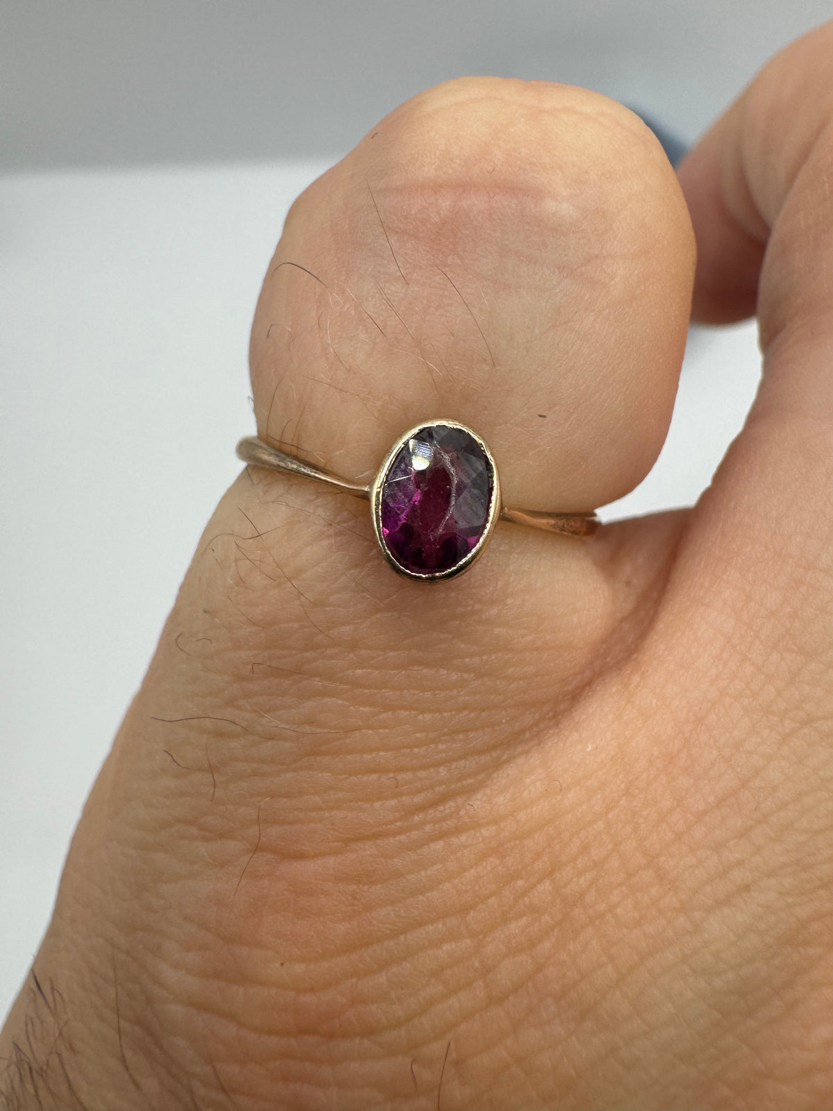 9ct rose gold tourmaline ring