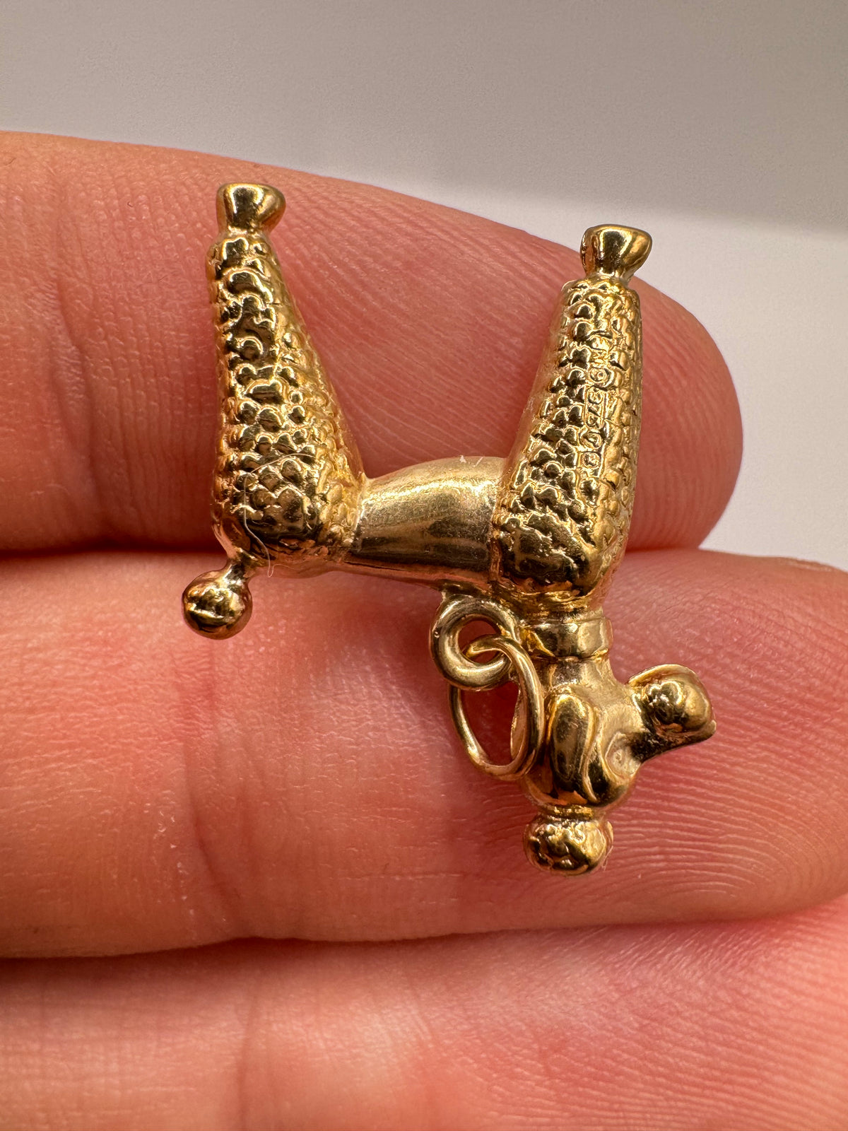 9ct gold poodle charm