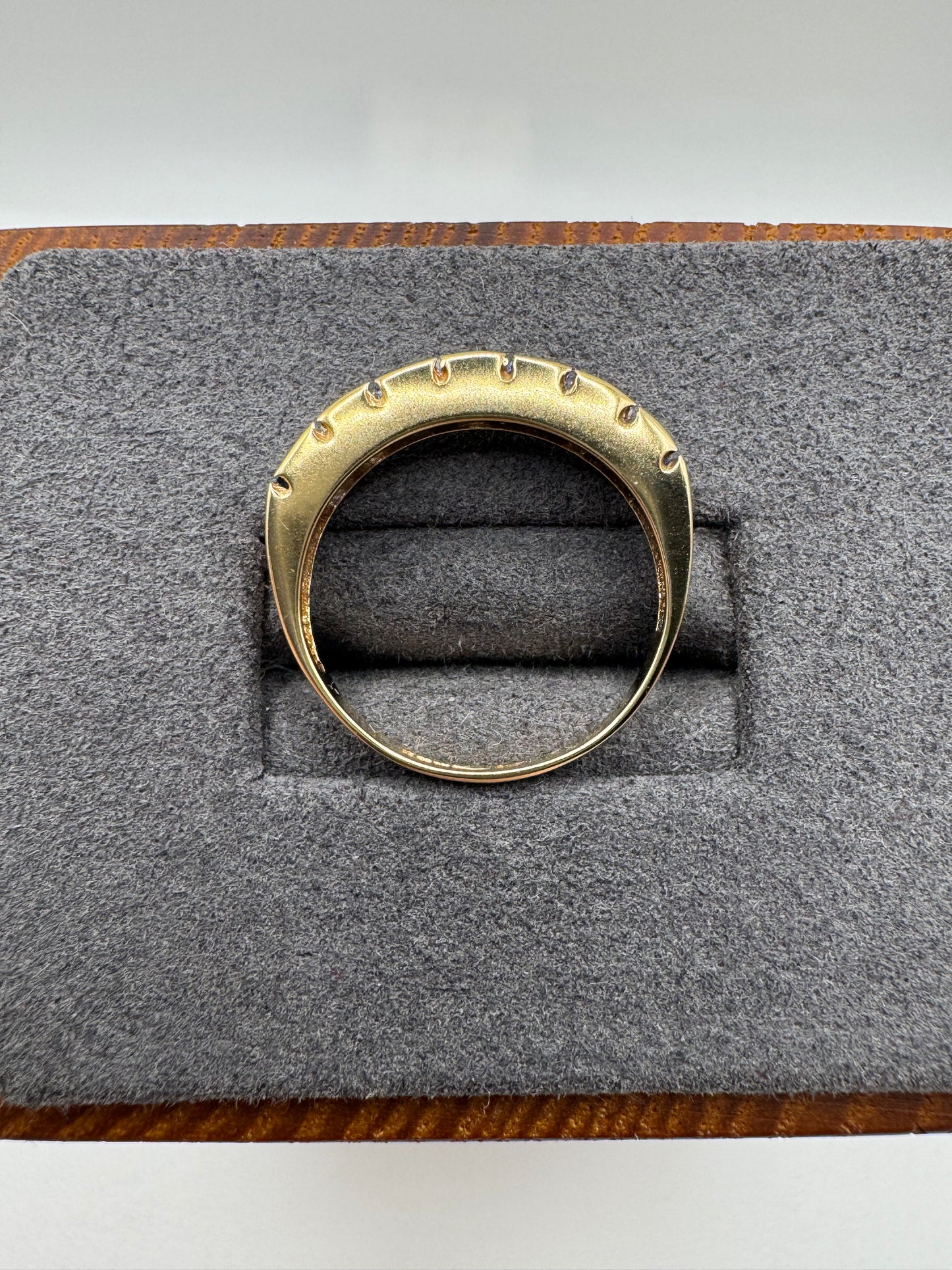 9ct gold tanzanite and zircon ring