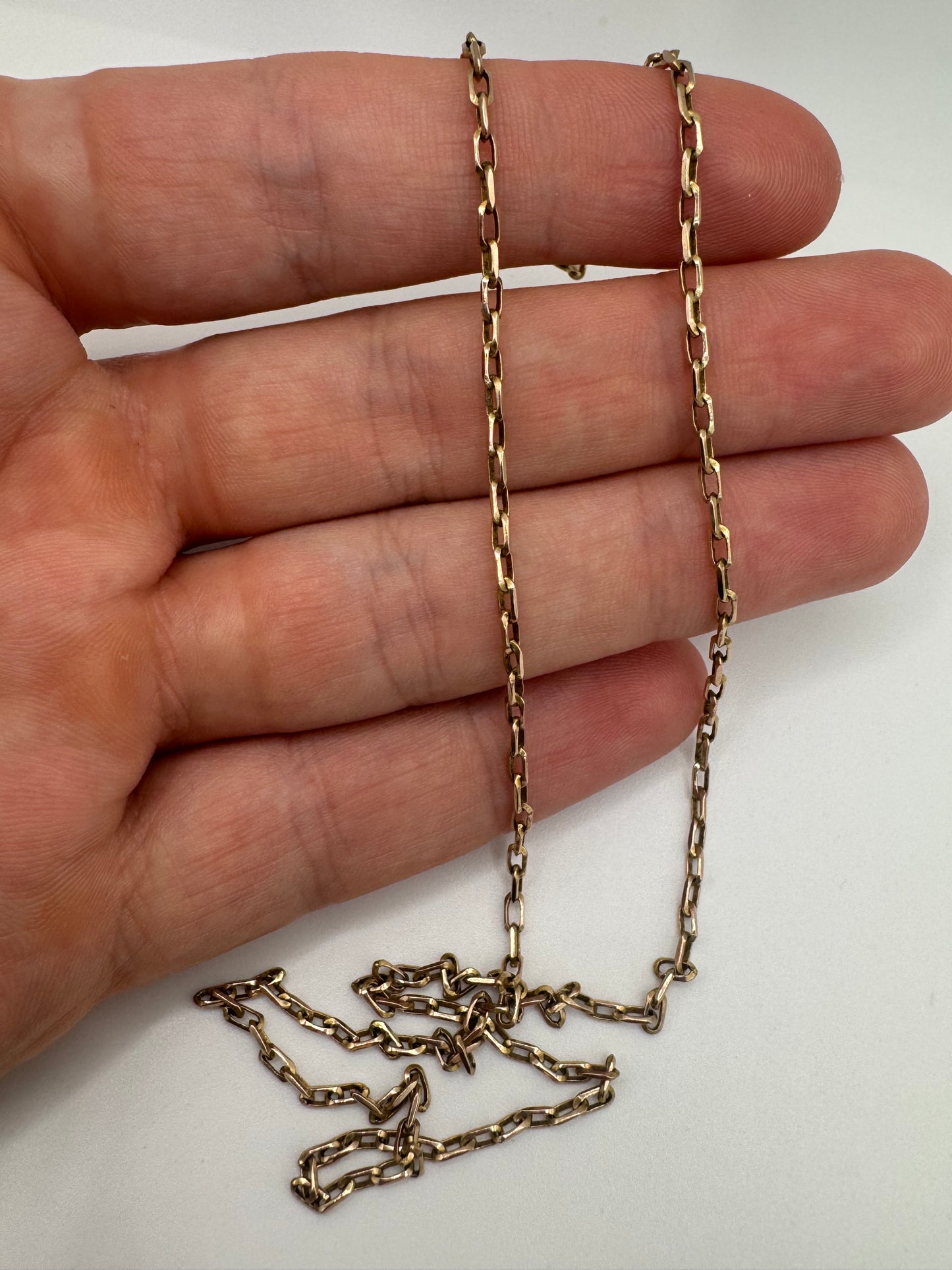 9ct gold box chain 21