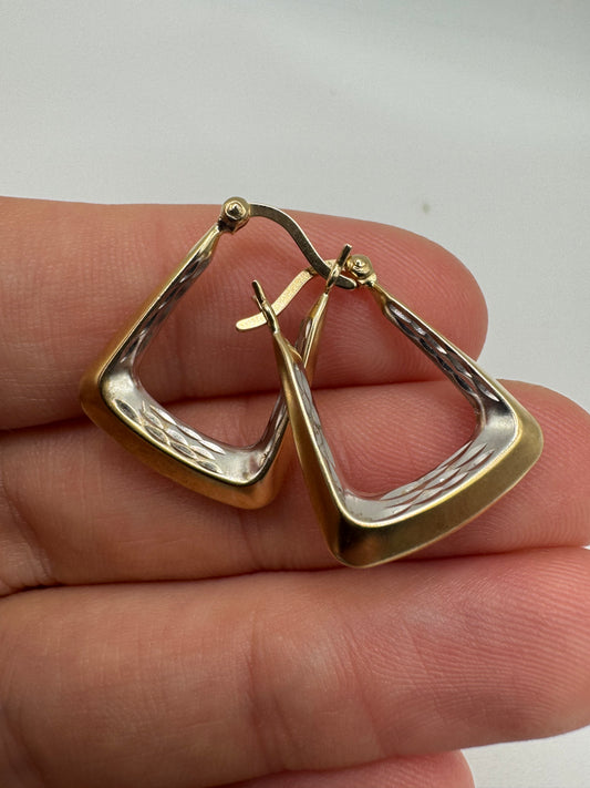 9ct gold handbag creole earrings