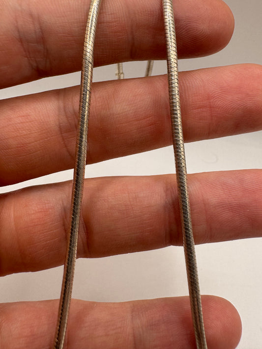 Silver snake link chain