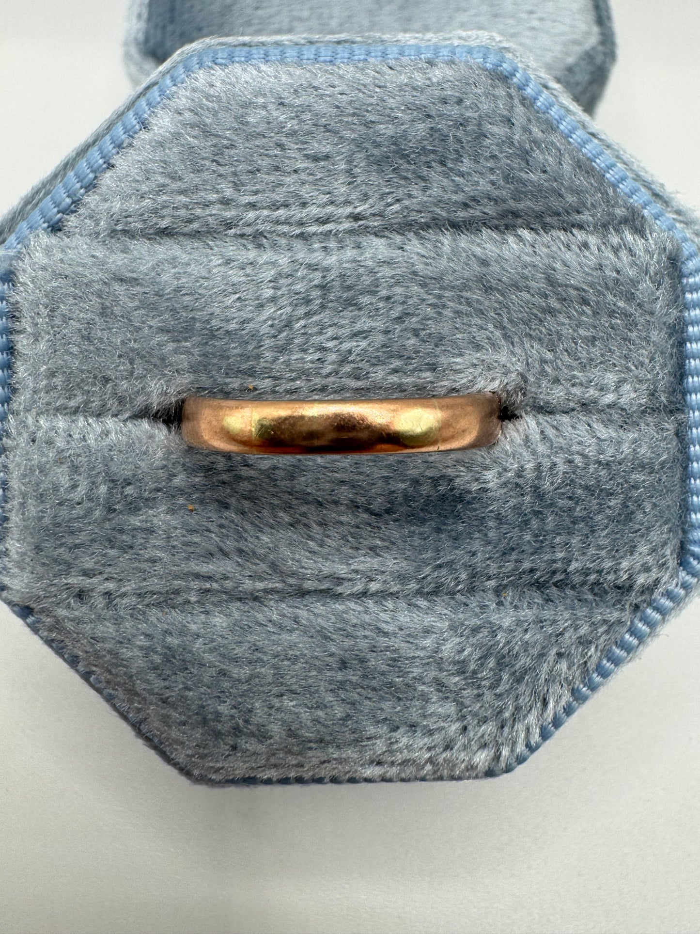 9ct rose gold plain band