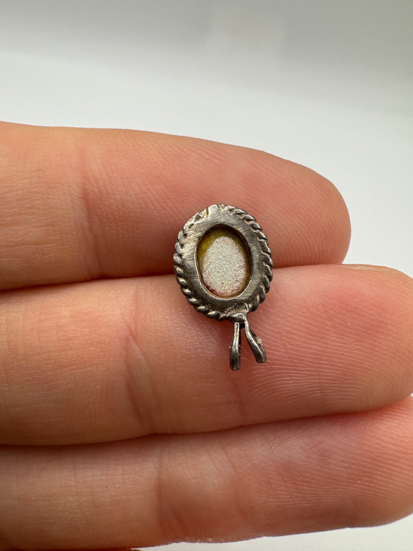 Silver blue John pendant