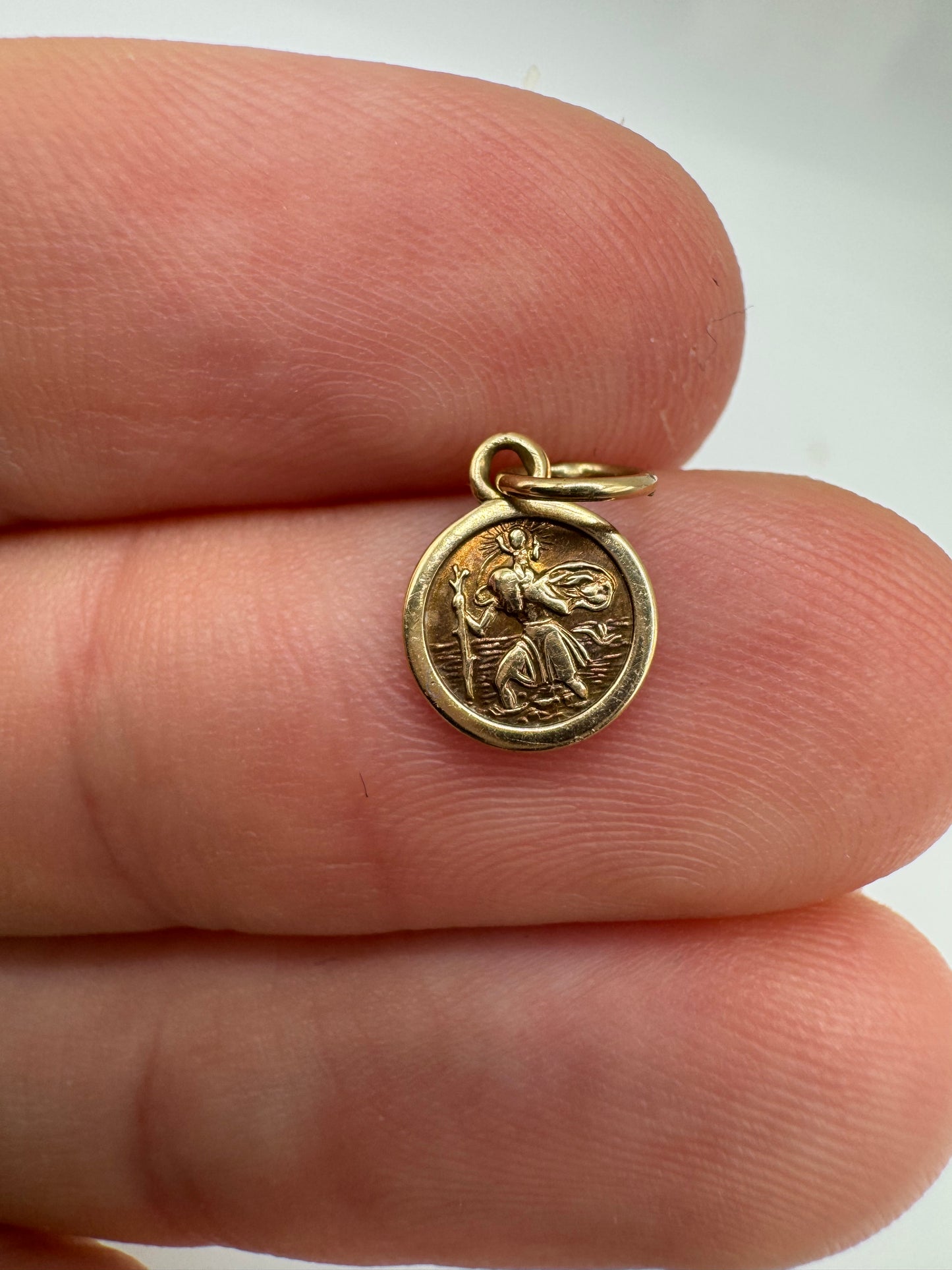 9ct gold St Christopher charm