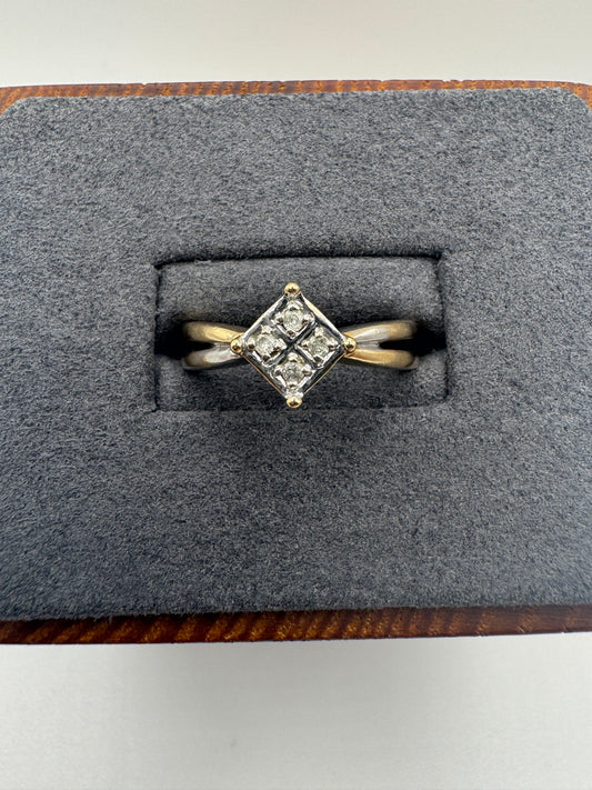9ct gold diamond ring