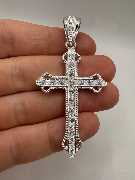 Silver cross pendant