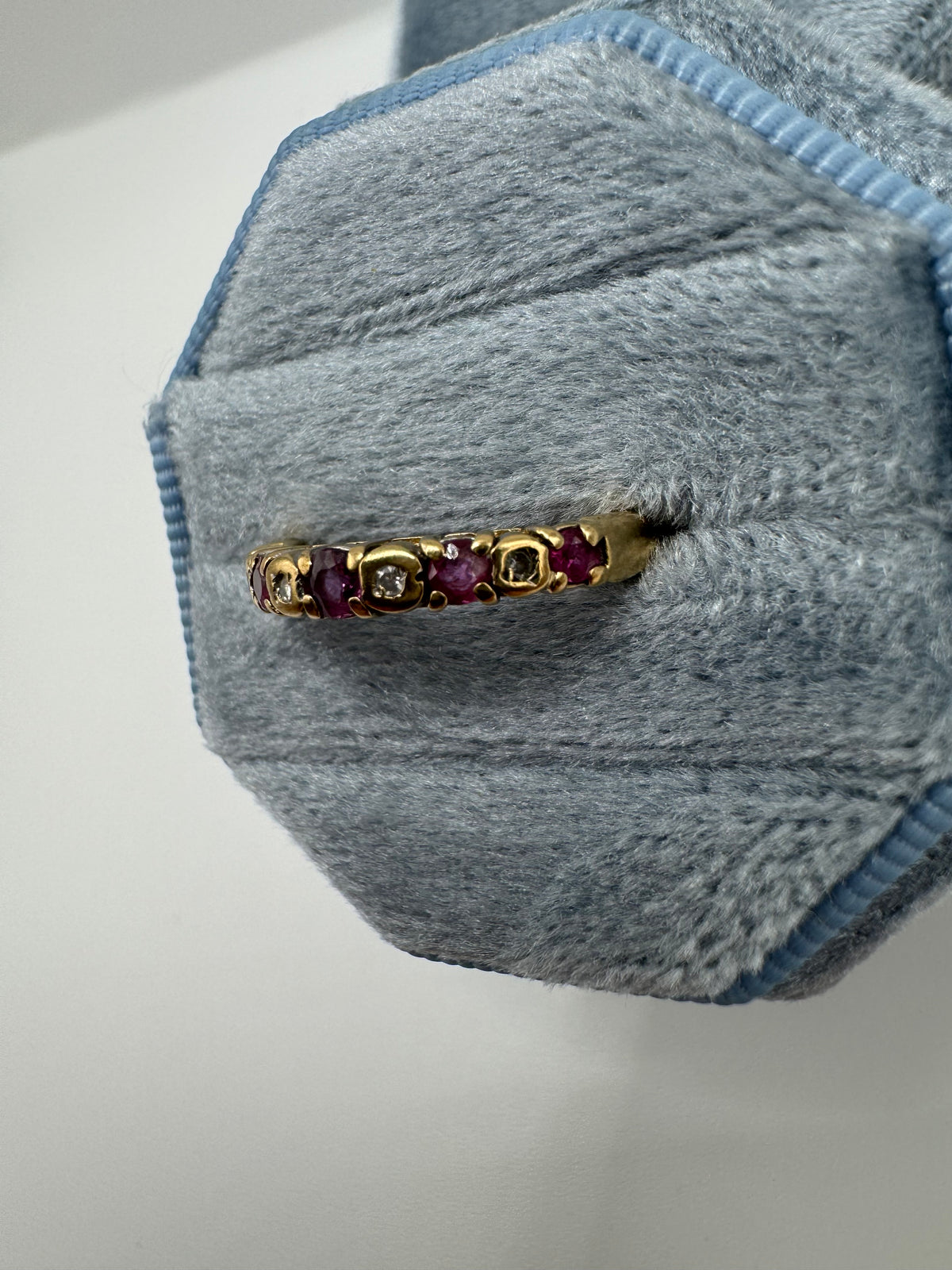 9ct gold ruby and diamond ring