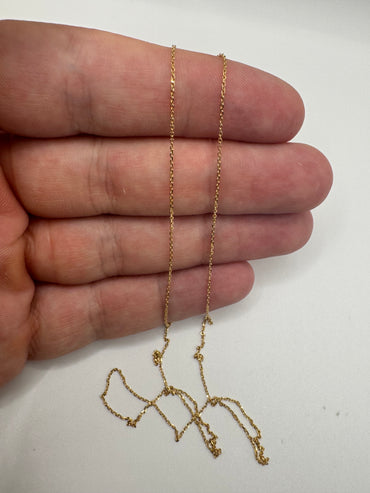 9ct gold cable chain 35