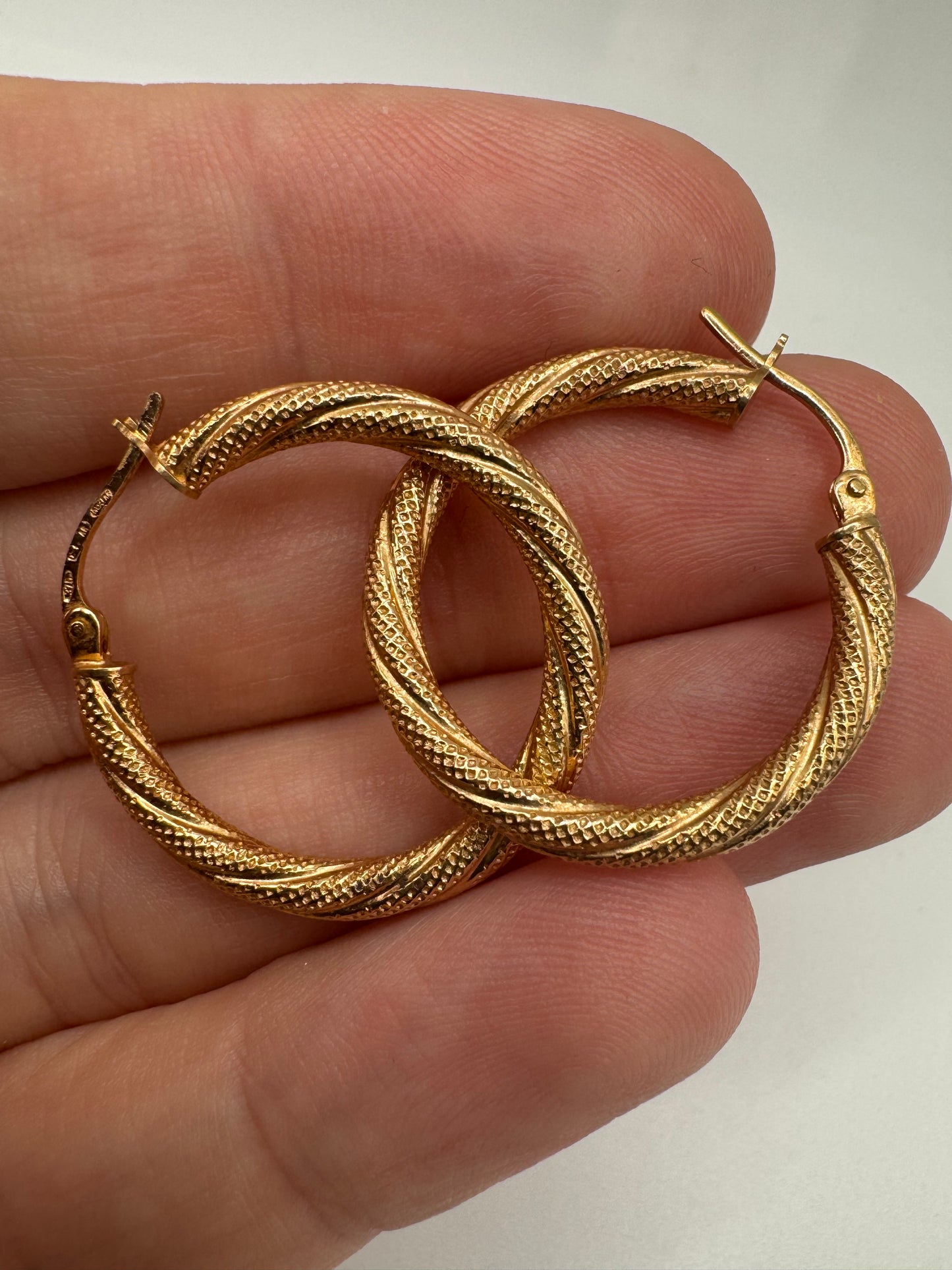 9ct gold creole earrings