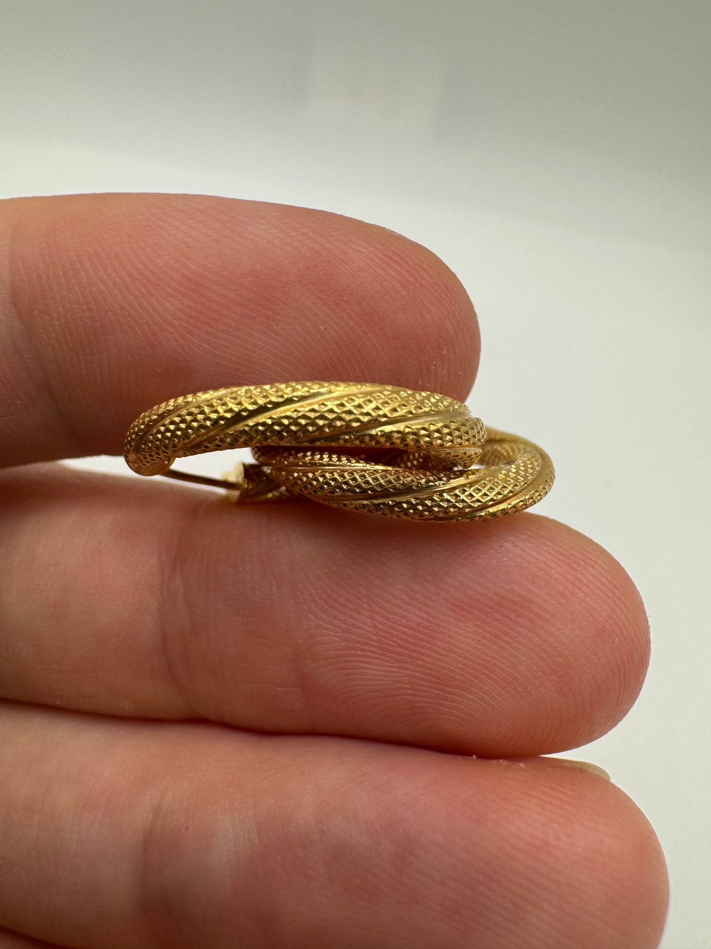 9ct gold creole earrings