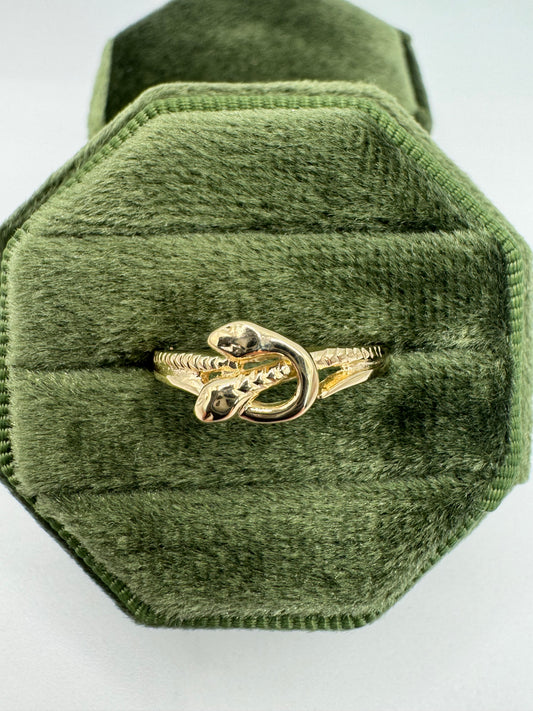 9ct gold snake ring