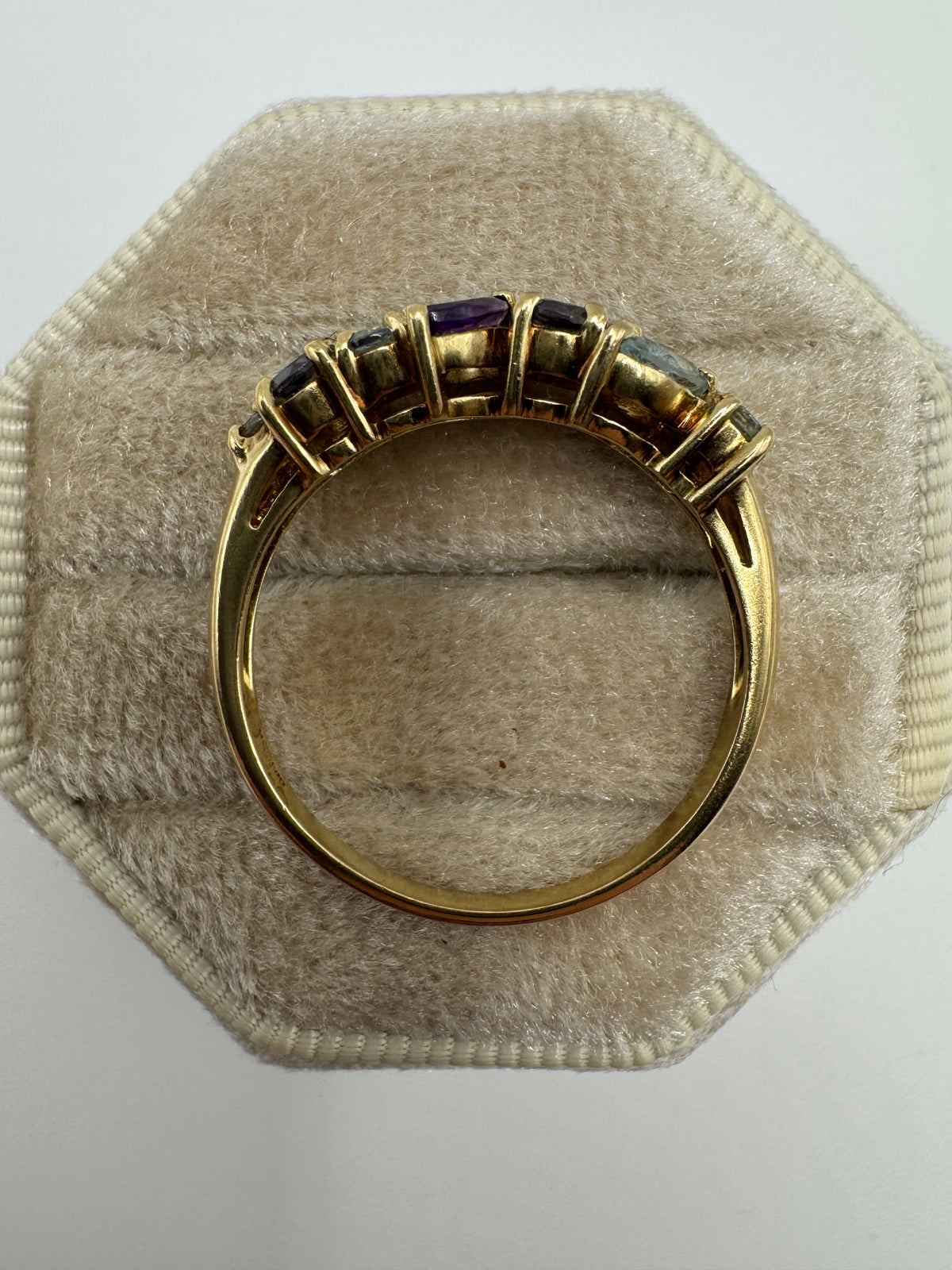 9ct gold multi-gem ring
