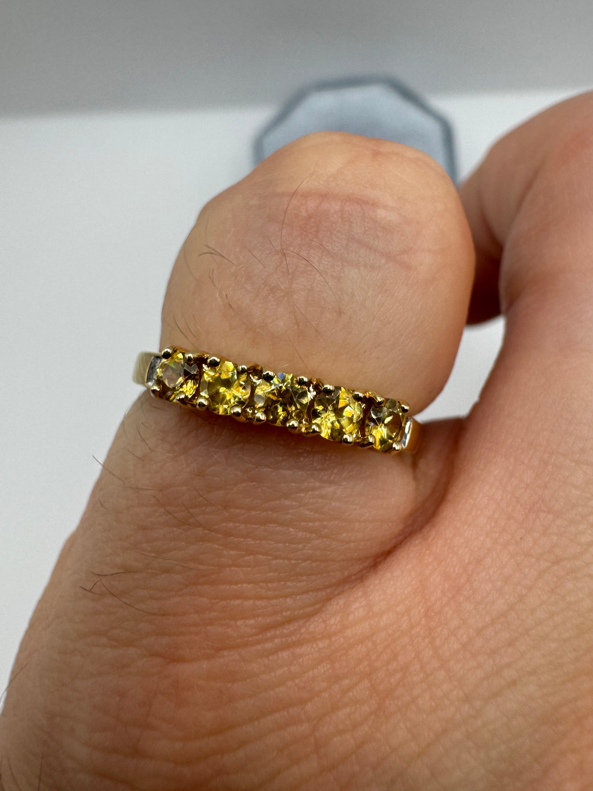 9ct gold quartz and diamond ring