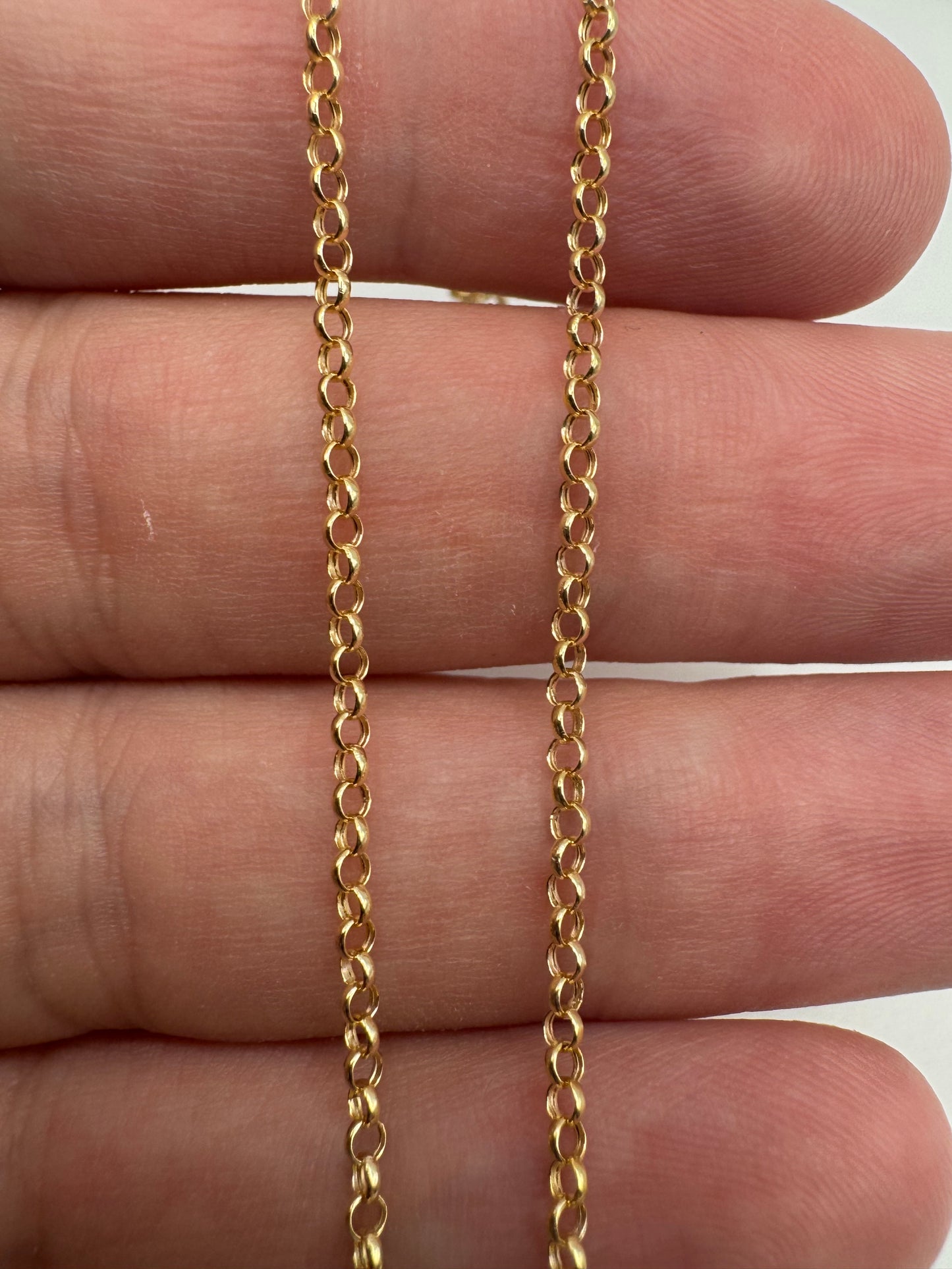 9ct gold belcher chain 34