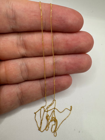 9ct gold chain 22