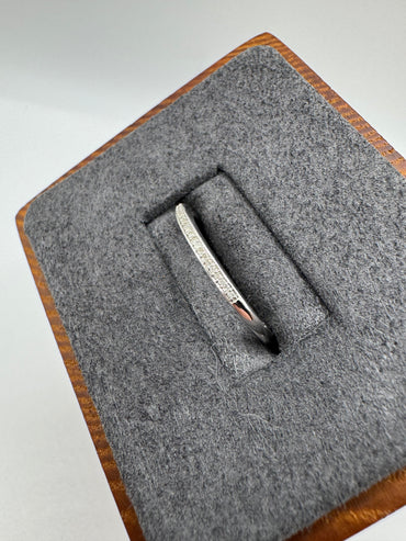9ct white gold diamond band