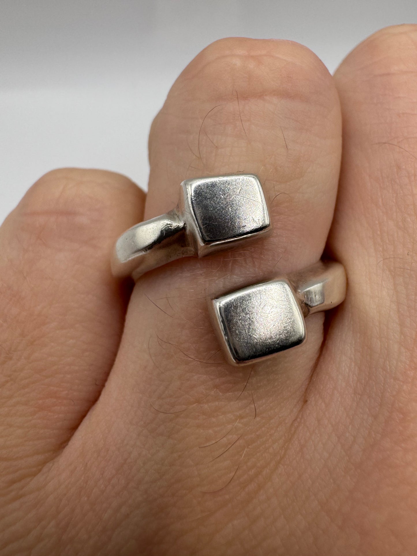Silver torque ring