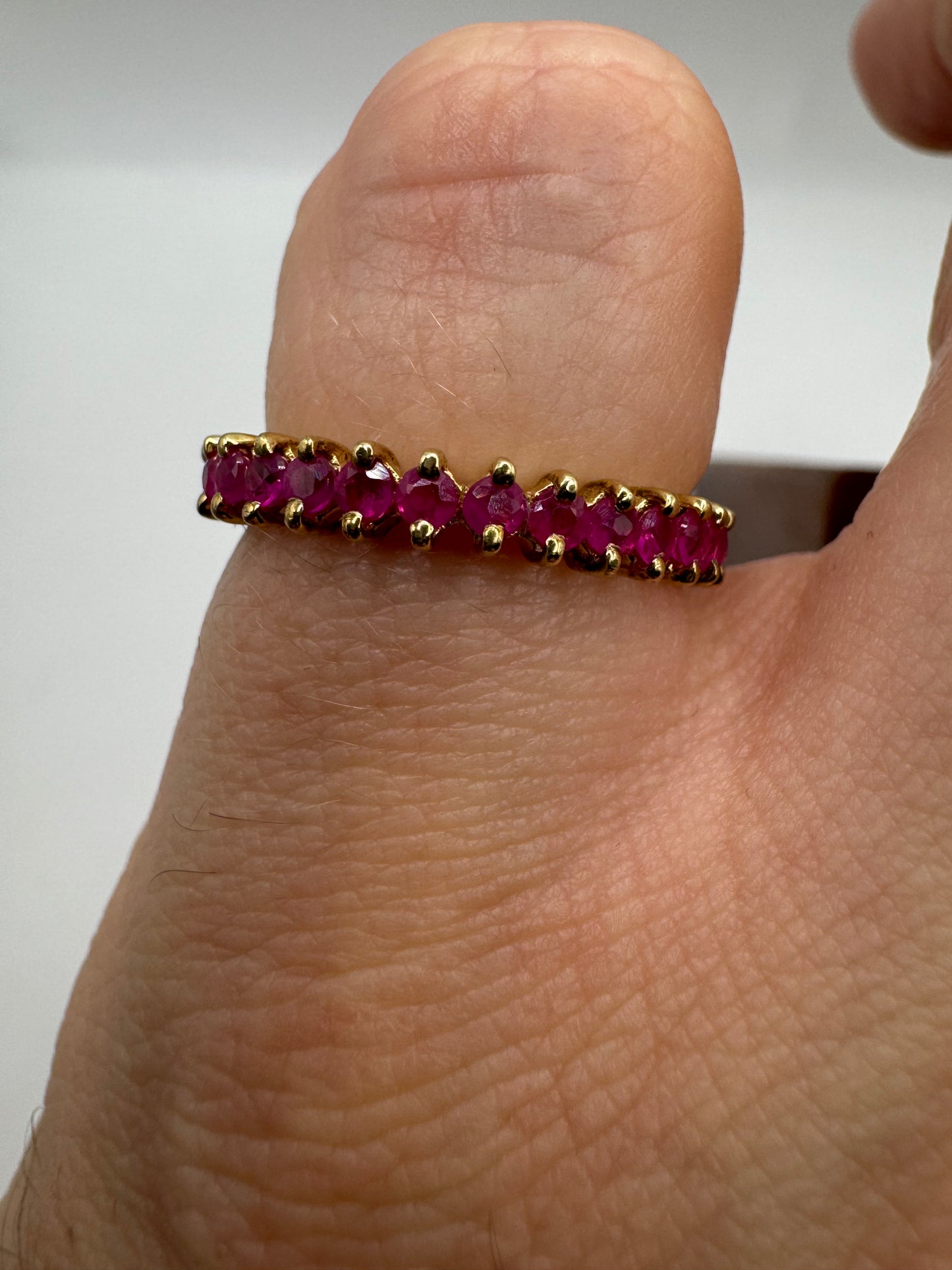 9ct gold ruby full eternity ring