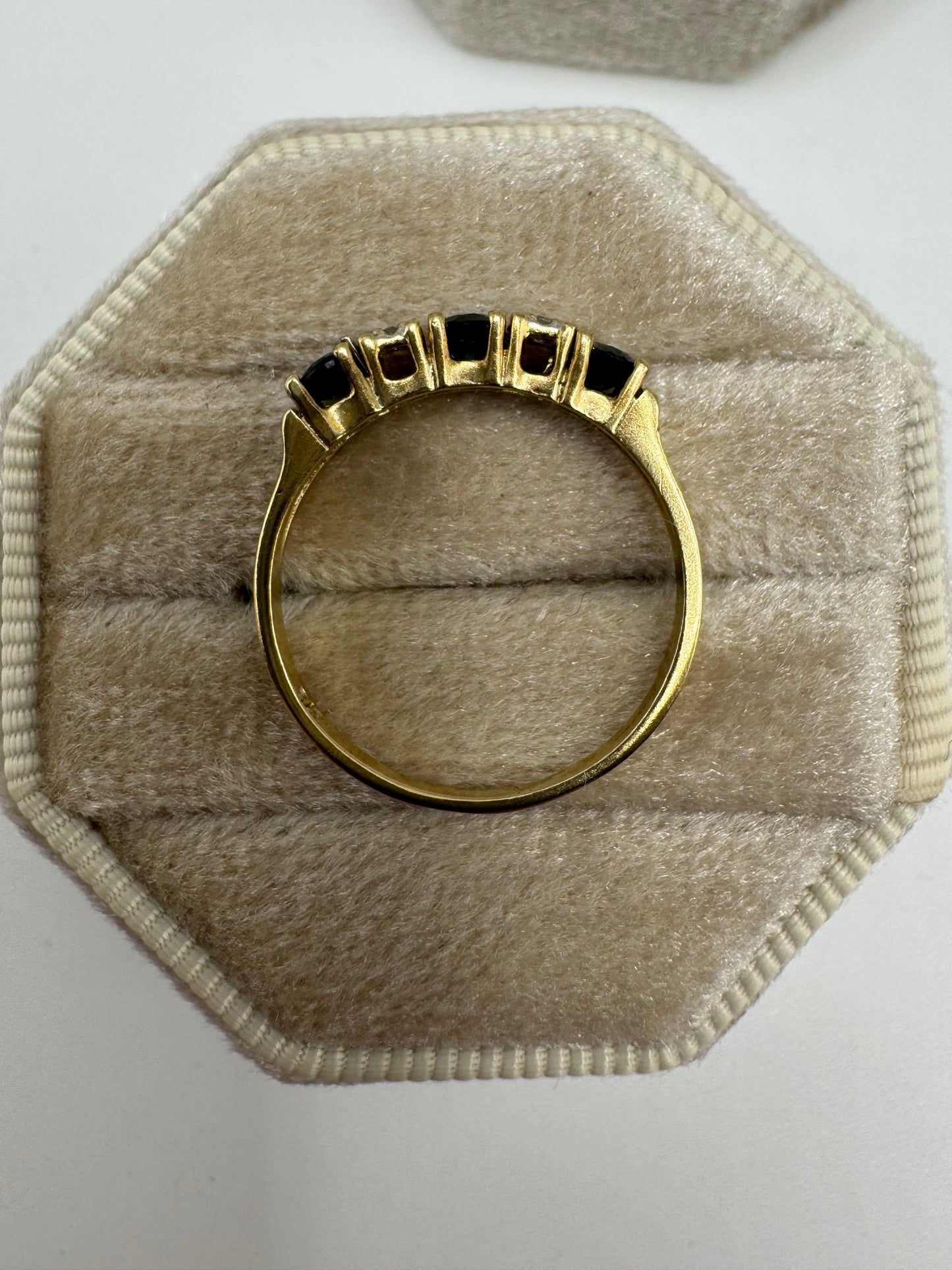 9ct gold sapphire and diamond ring