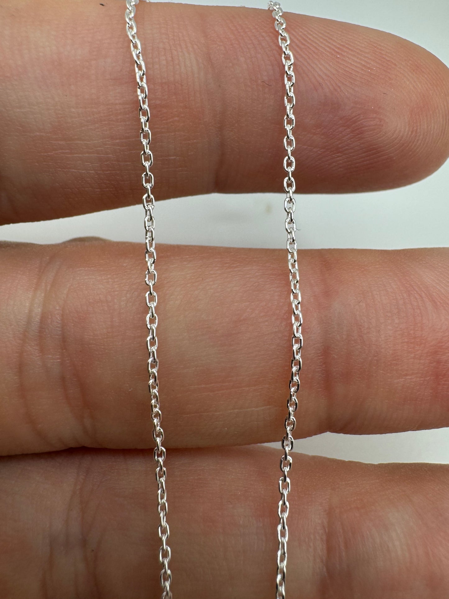Silver cable link chain 1 20”