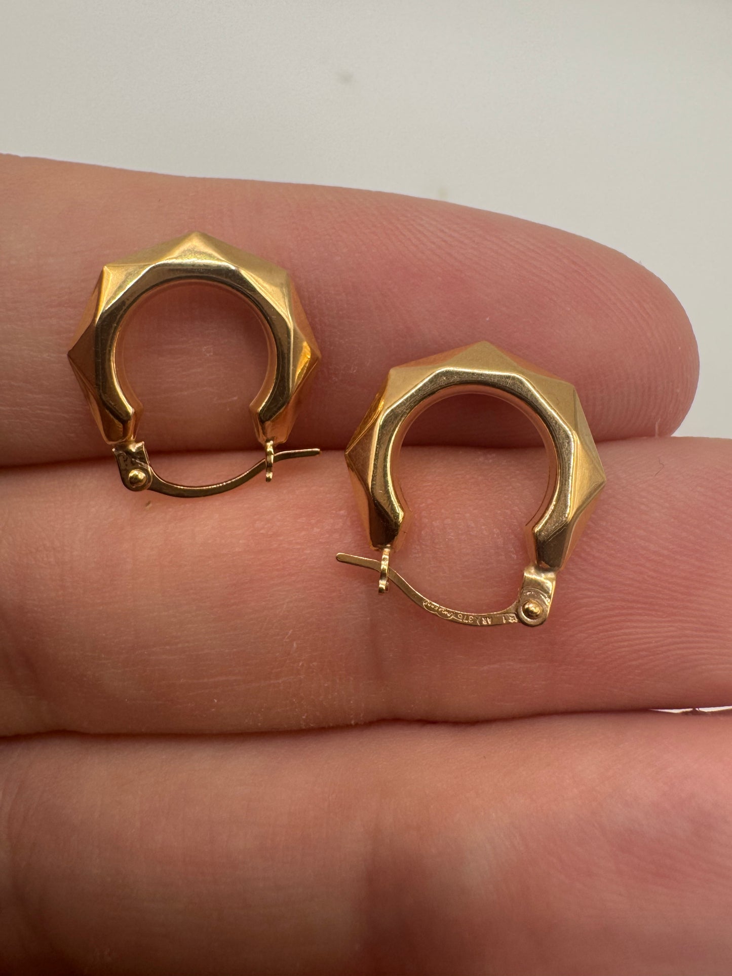 9ct gold creole earrings