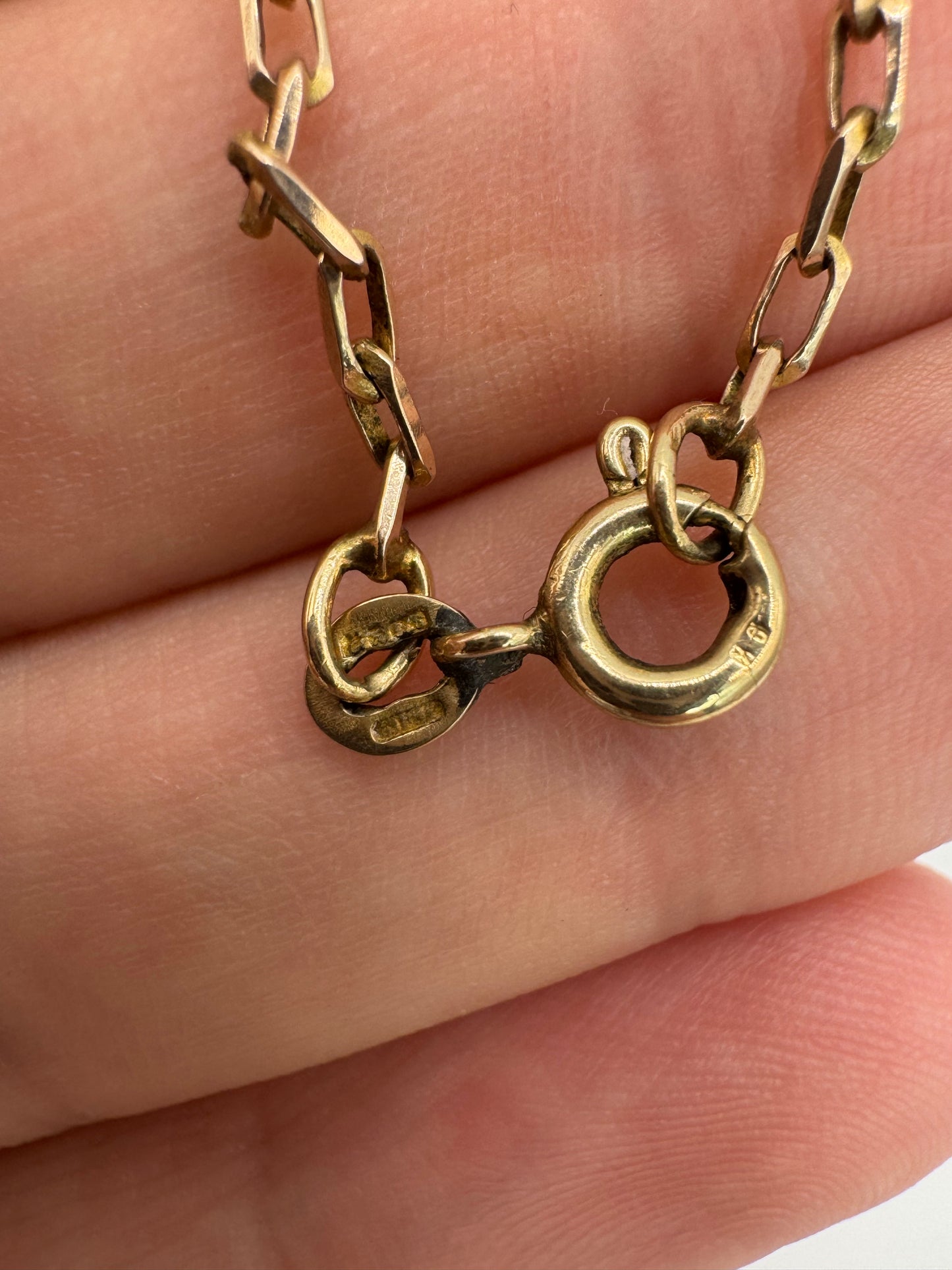 9ct gold box chain 21