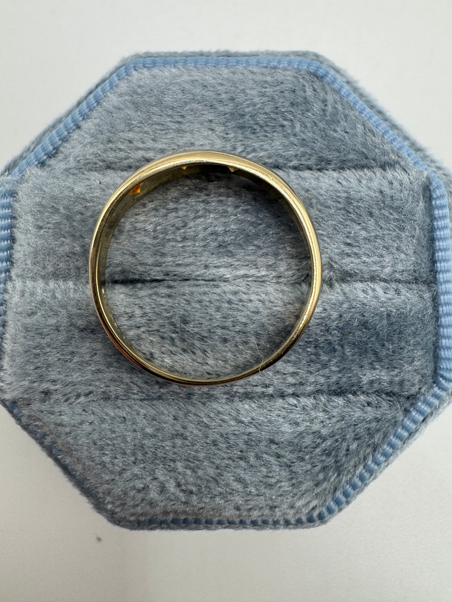 9ct gold citrine gypsy ring