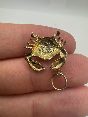 9ct gold Cancer zodiac pendant