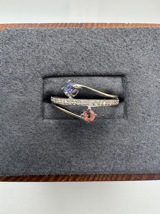 9ct gold sapphire and diamond ring