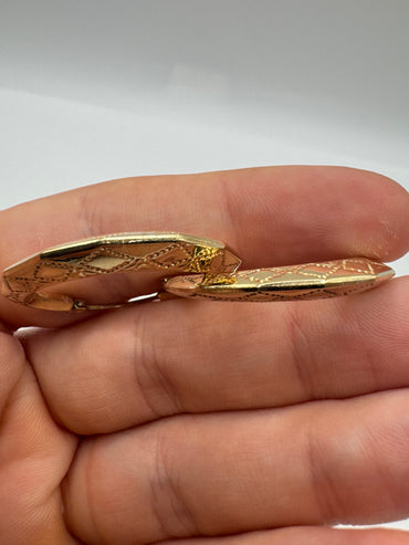 9ct gold creole earrings