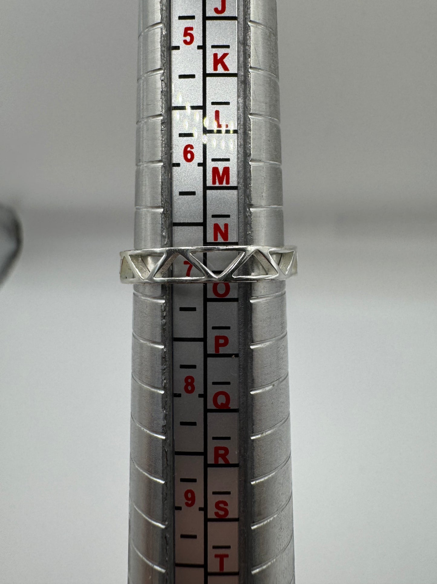 Silver enamelled ring (6.75-N)