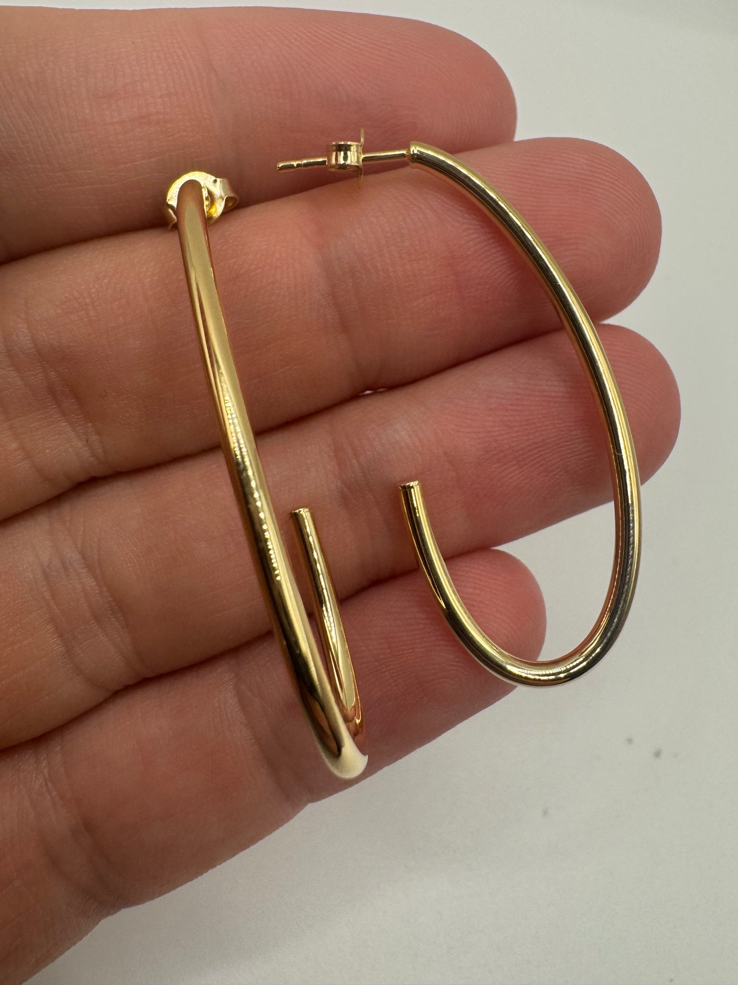 9ct gold half-hoop earrings