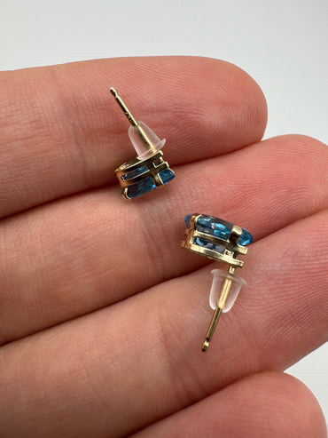 9ct gold topaz earrings