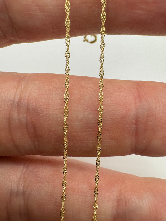 9ct gold Singapore chain 31 20”
