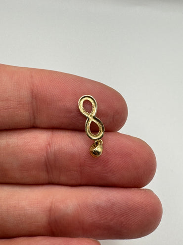 9ct gold infinity charm