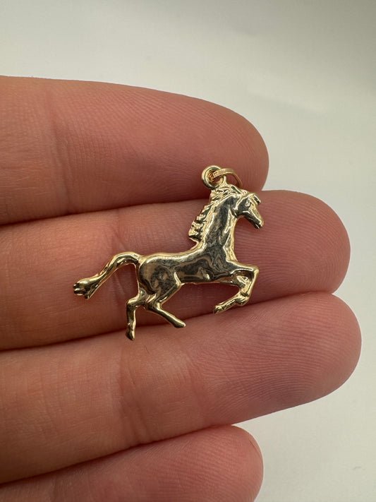 9ct gold horse charm